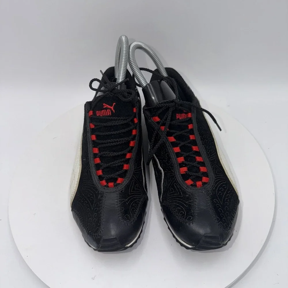PUMA Vintage Y2K Speedcat Black Red Suede‎ Embossed Sneakers Size Women's 6.5